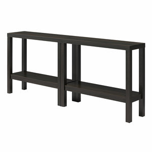 Ameriwood Home Parsons Wrap-Around Sofa Accent Tables Bundle - Set of Two - Espresso