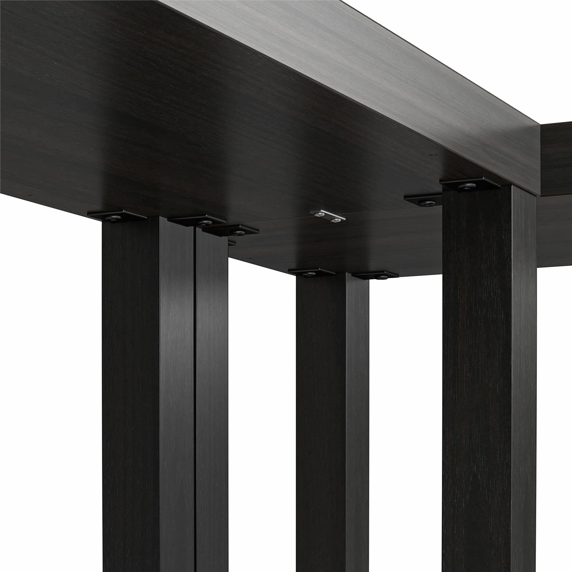 Ameriwood Home Parsons Wrap-Around Sofa Accent Tables Bundle - Set of Two - Espresso