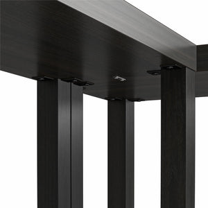Ameriwood Home Parsons Wrap-Around Sofa Accent Tables Bundle - Set of Two - Espresso