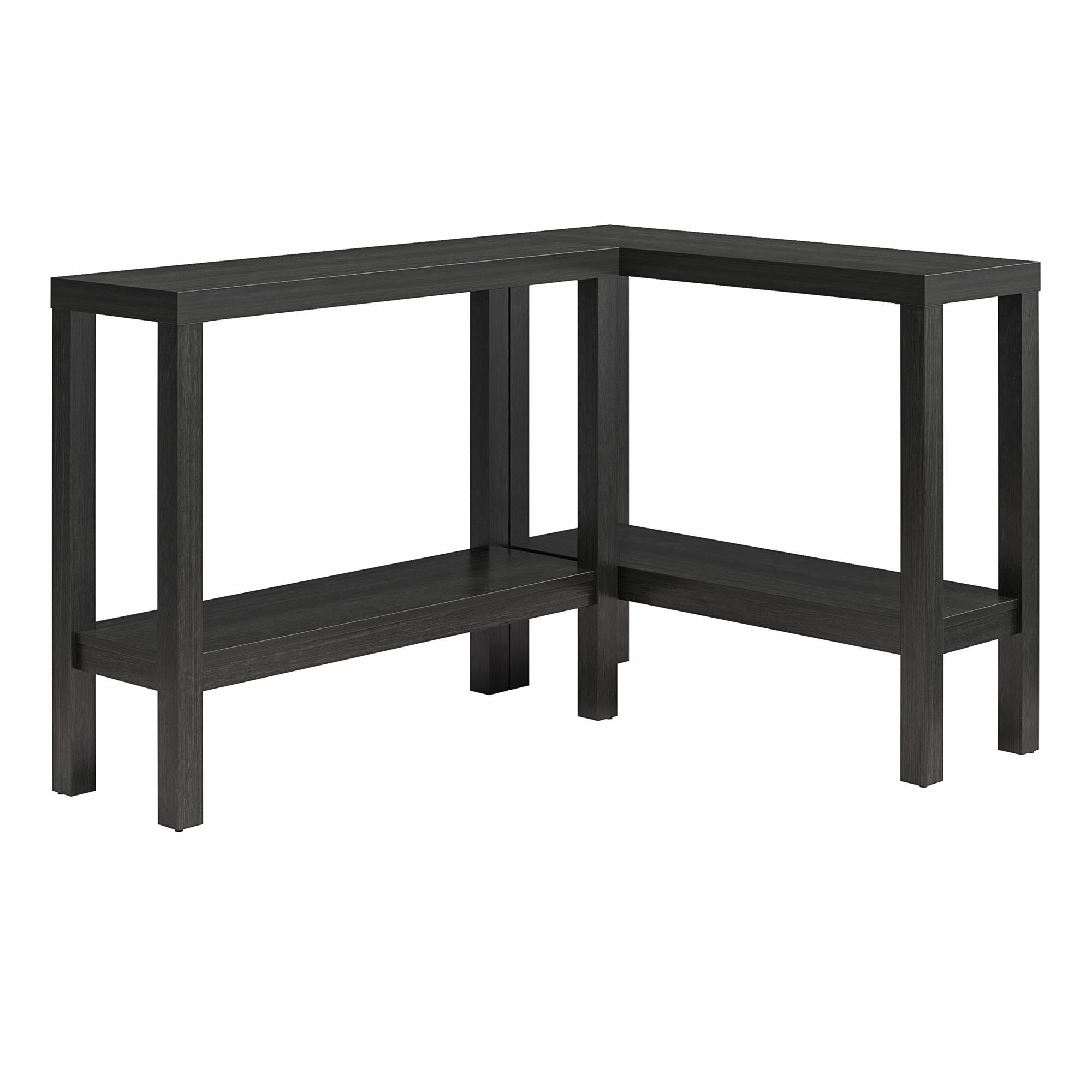 Ameriwood Home Parsons Wrap-Around Sofa Accent Tables Bundle - Set of Two - Black Oak
