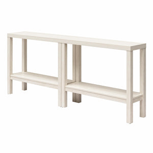 Ameriwood Home Parsons Wrap-Around Sofa Accent Tables Bundle - Set of Two - White Oak