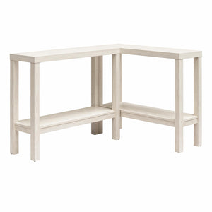 Ameriwood Home Parsons Wrap-Around Sofa Accent Tables Bundle - Set of Two - White Oak