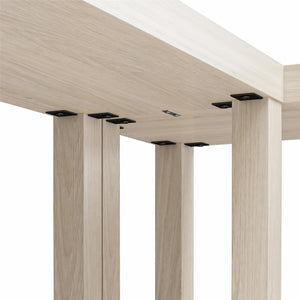 Ameriwood Home Parsons Wrap-Around Sofa Accent Tables Bundle - Set of Two - White Oak