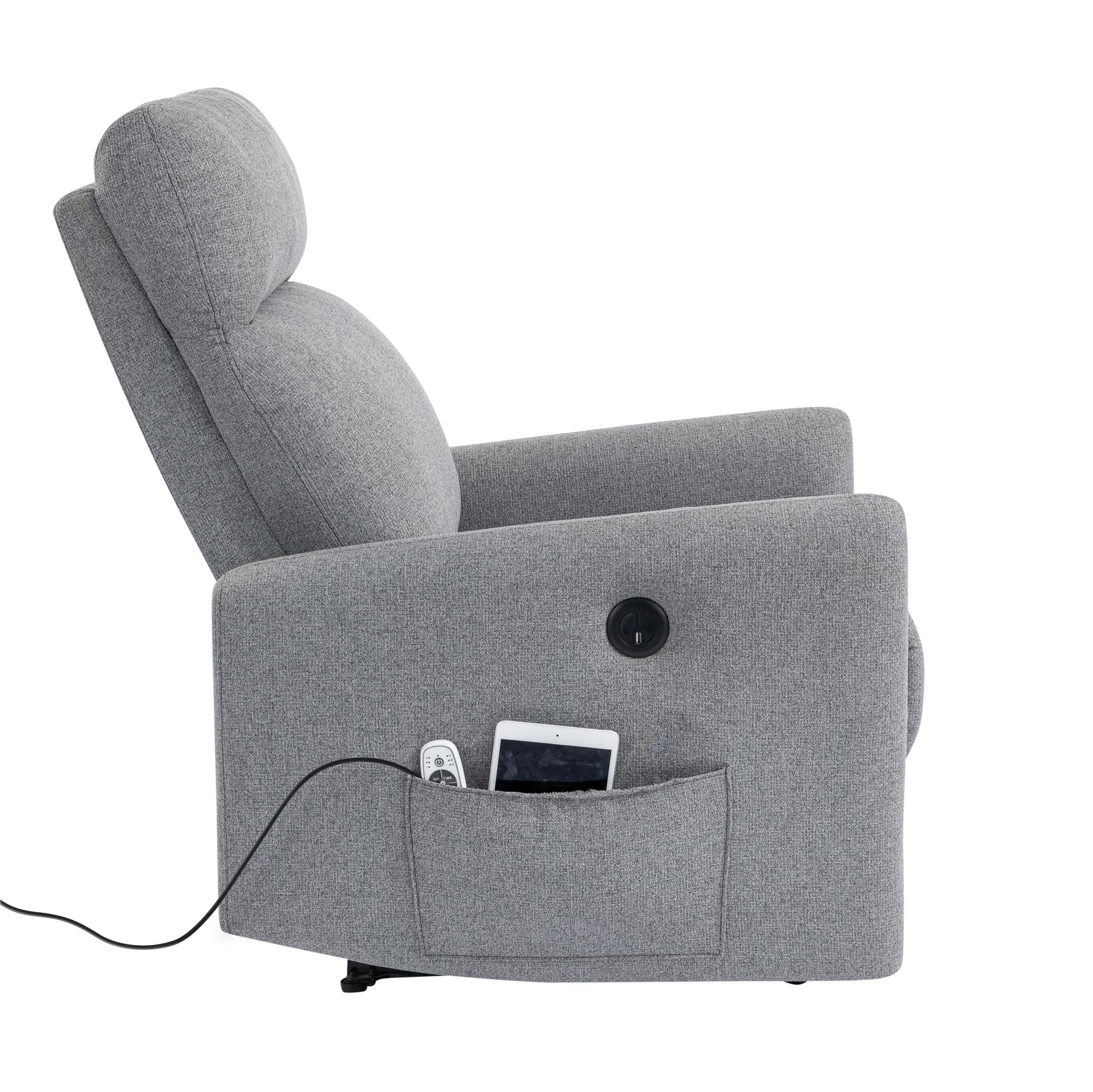 DHP Kai Power Recliner with Massage and Heat - Dark Gray - 1-Seater