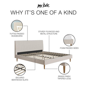 Mr. Kate Daphne Upholstered Bed - Ivory - King