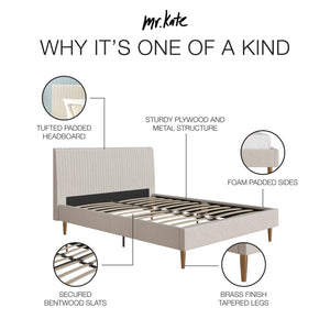 Mr. Kate Daphne Upholstered Bed - Ivory - Full