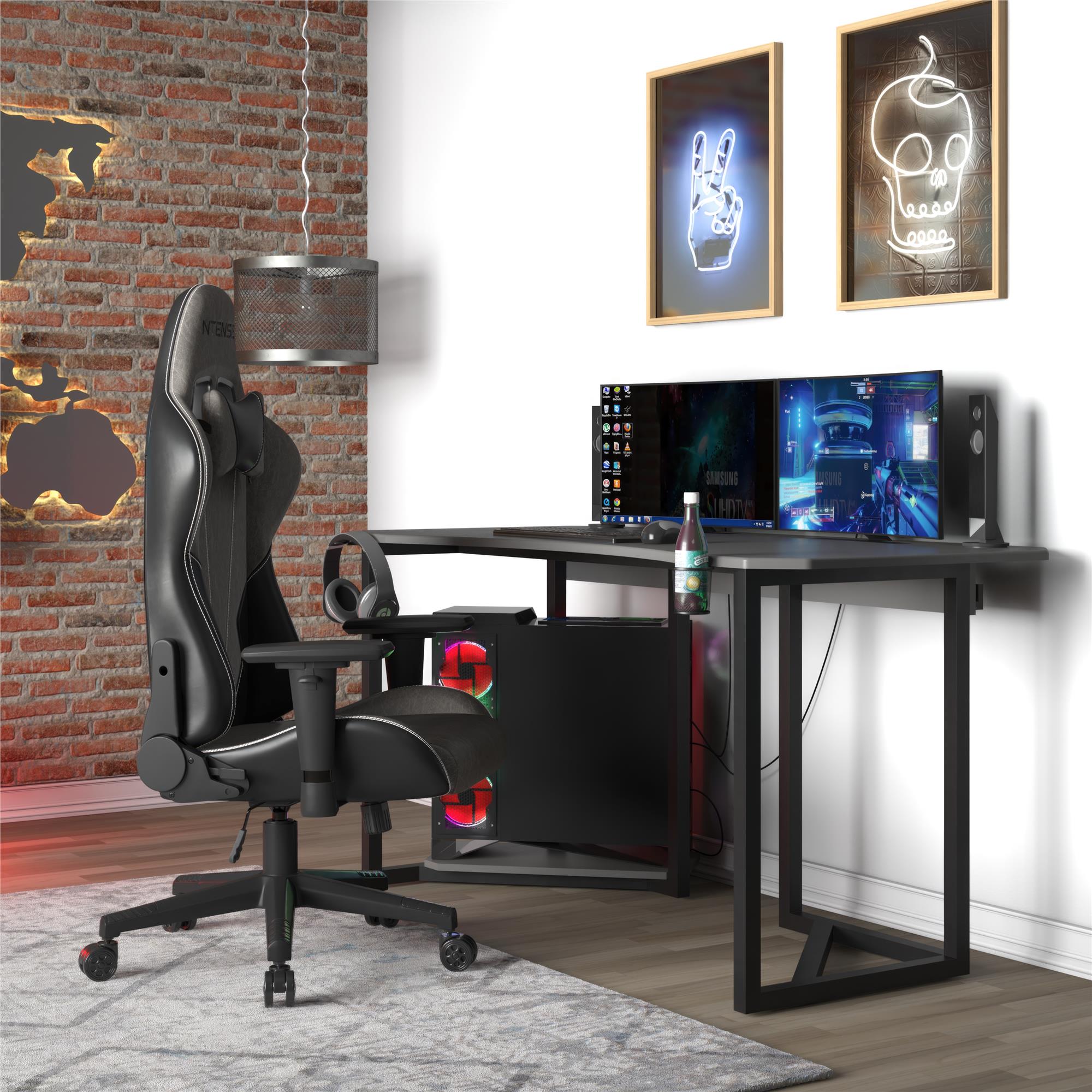 NTense Quantum Gaming and Office Chair - Black - 1-Seater