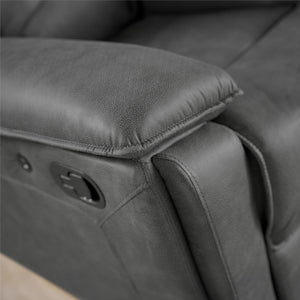 DHP Labatte Pushback Recliner with USB - Charcoal - 1-Seater