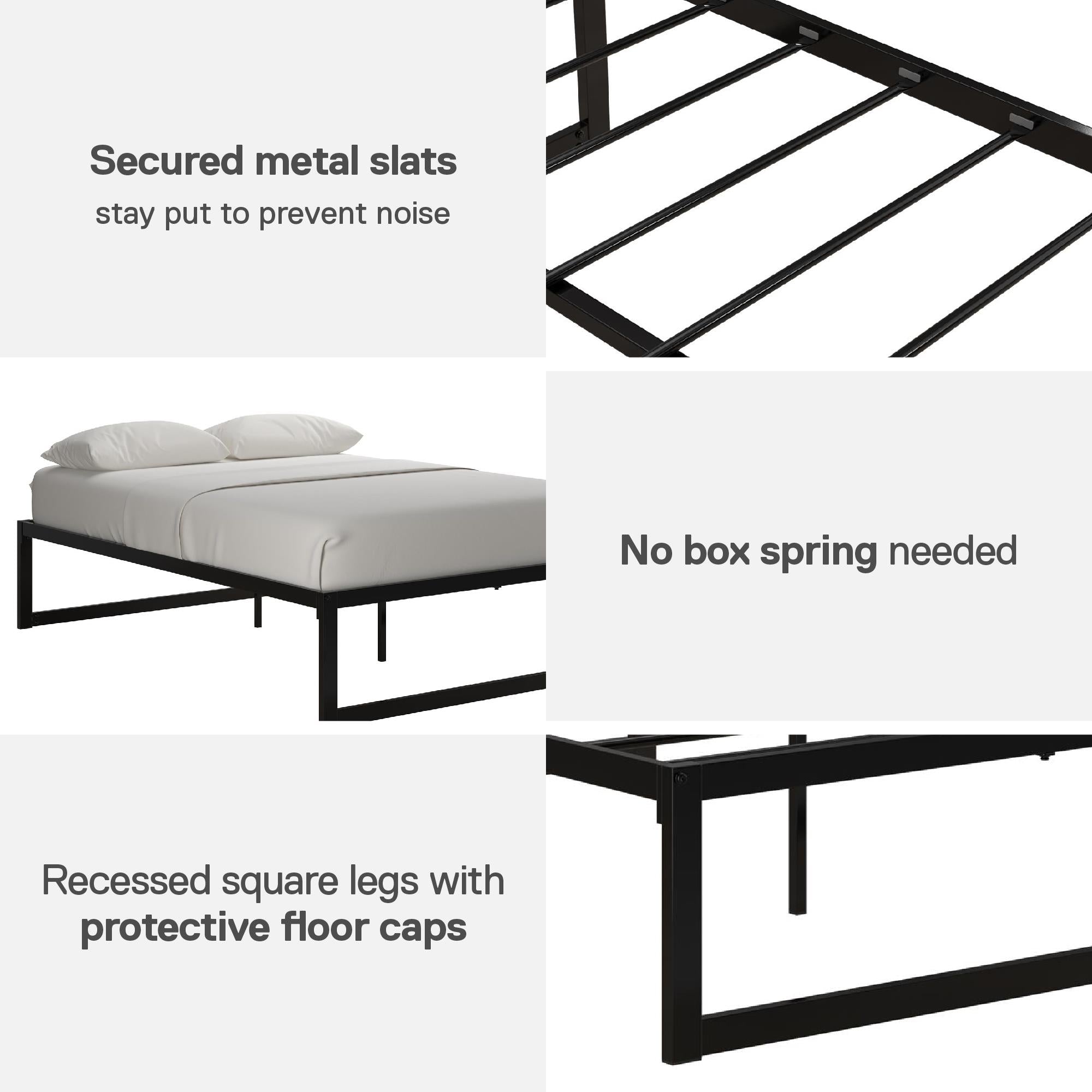 DHP Avey Modern Metal Platform Bed Frame - Black - Full