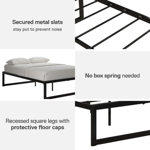 DHP Avey Modern Metal Platform Bed Frame - Black - Full