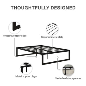 DHP Avey Modern Metal Platform Bed Frame - Black - Full