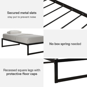 DHP Avey Modern Metal Platform Bed Frame - Black - Twin