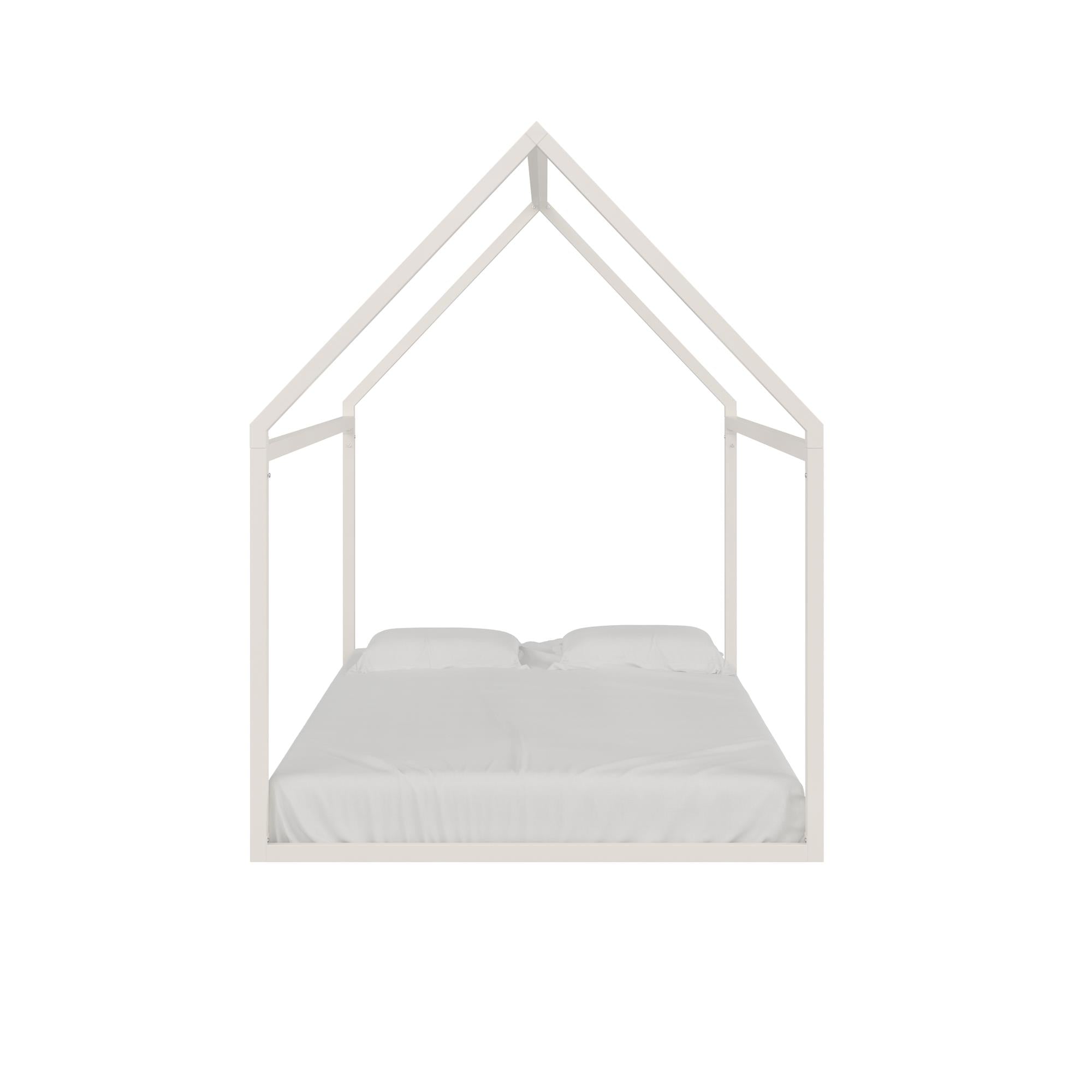 Max & Finn Skyler Metal House Bed - Off White - Full