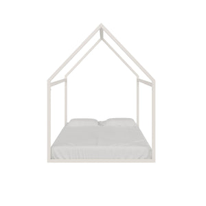 Max & Finn Skyler Metal House Bed - Off White - Full