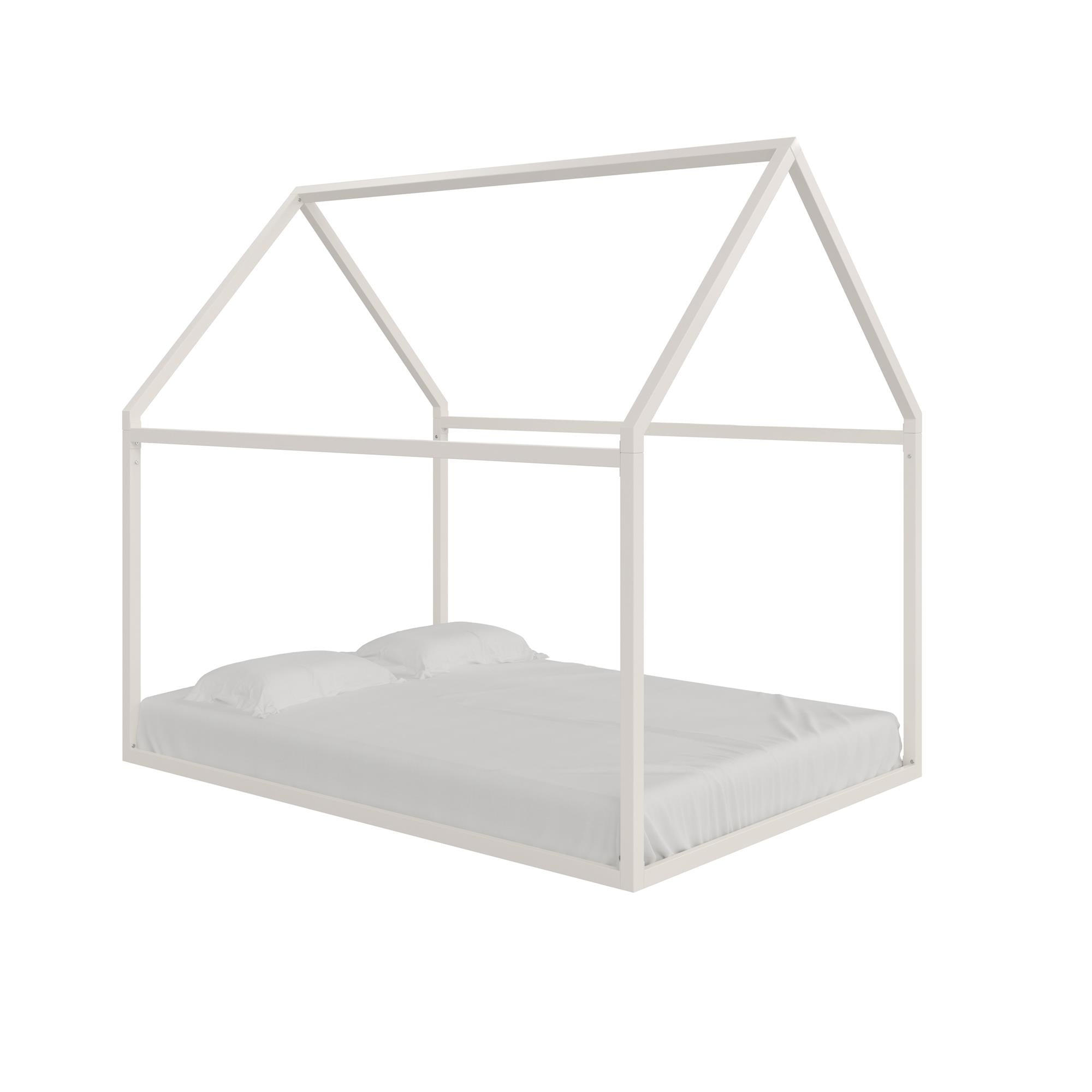 Max & Finn Skyler Metal House Bed - Off White - Full