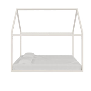 Max & Finn Skyler Metal House Bed - Off White - Full