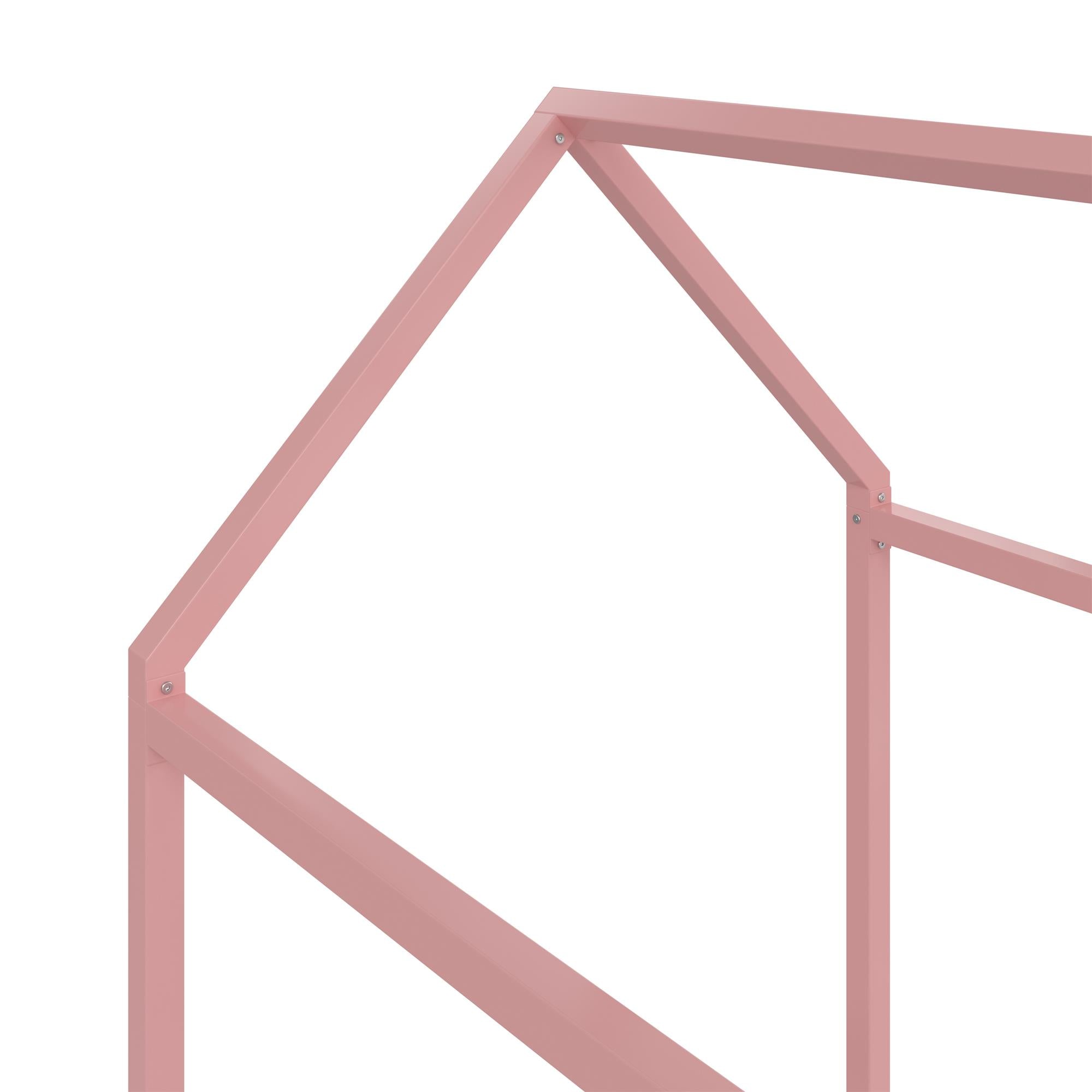 Max & Finn Skyler Metal House Bed - Blush - Twin
