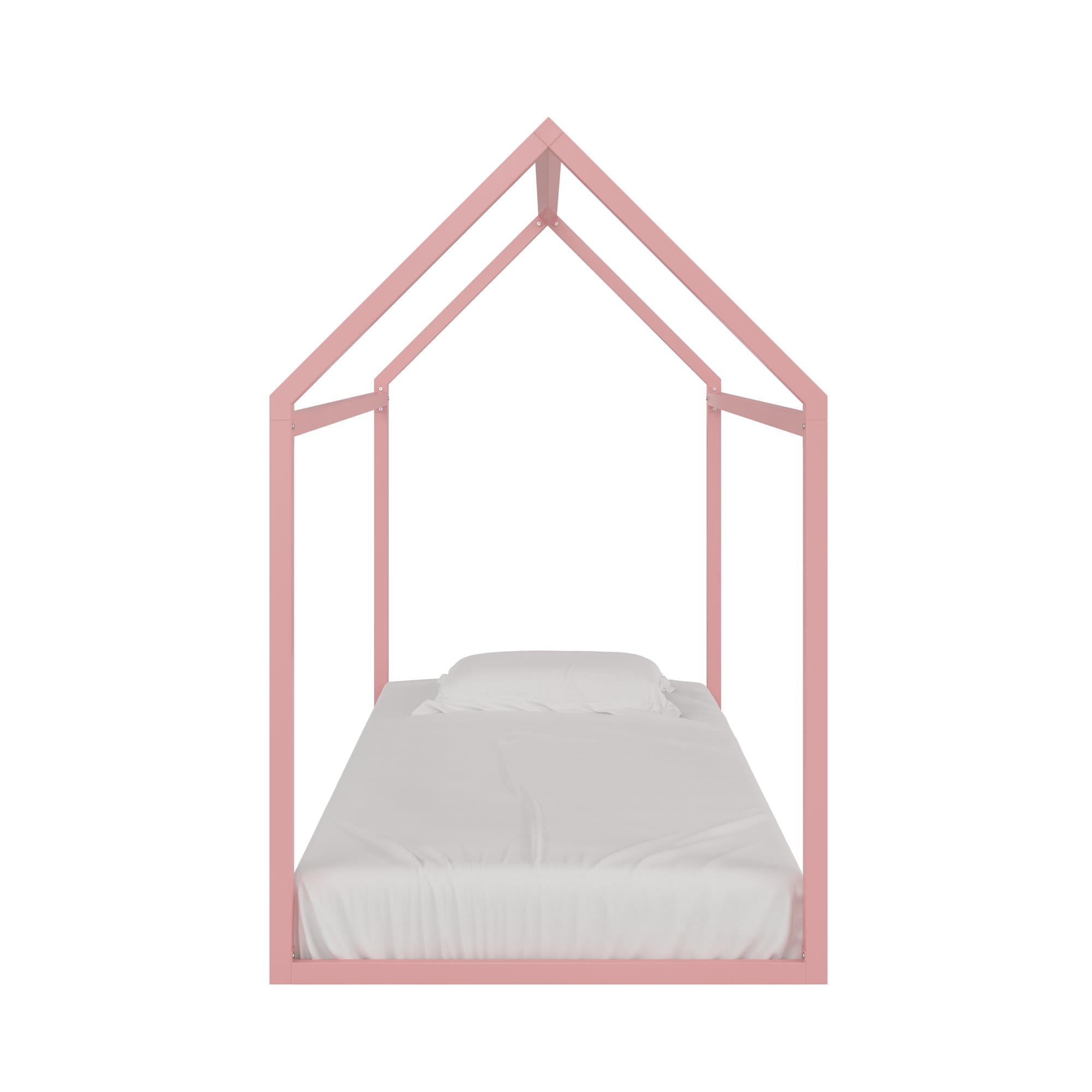 Max & Finn Skyler Metal House Bed - Blush - Twin