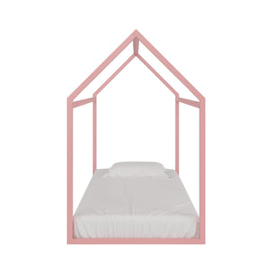 Max & Finn Skyler Metal House Bed - Blush - Twin