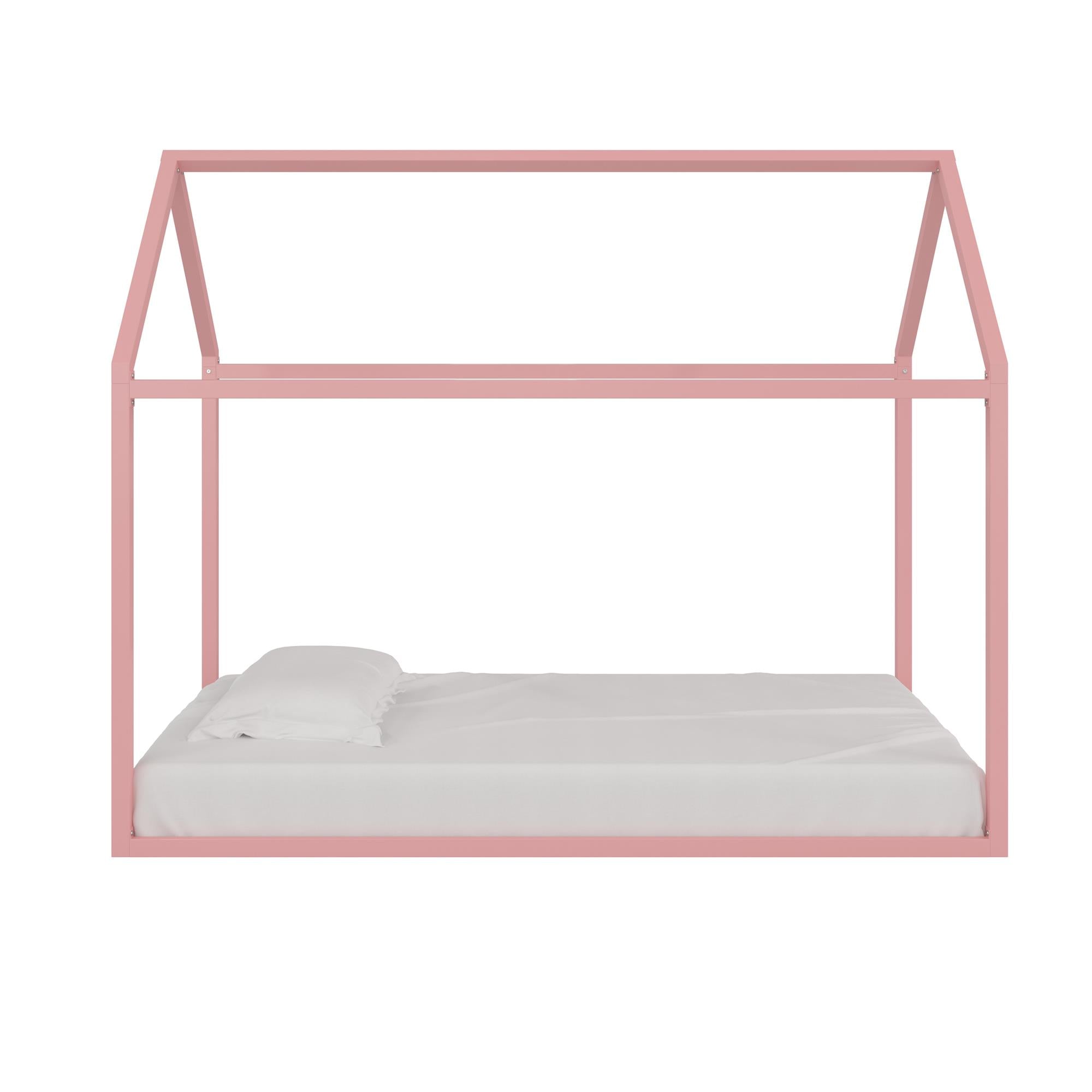 Max & Finn Skyler Metal House Bed - Blush - Twin