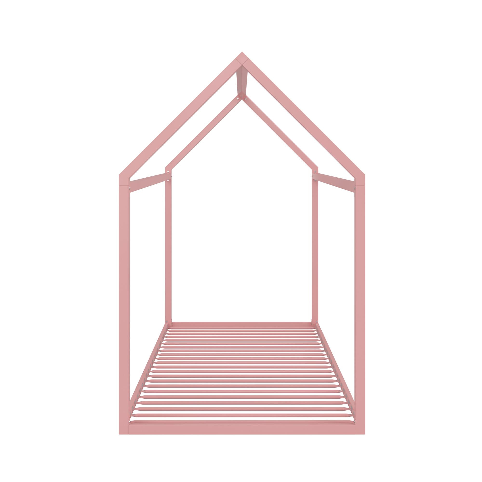 Max & Finn Skyler Metal House Bed - Blush - Twin