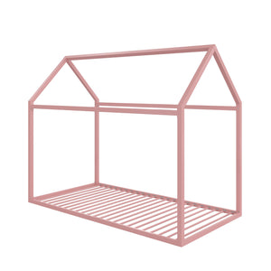 Max & Finn Skyler Metal House Bed - Blush - Twin