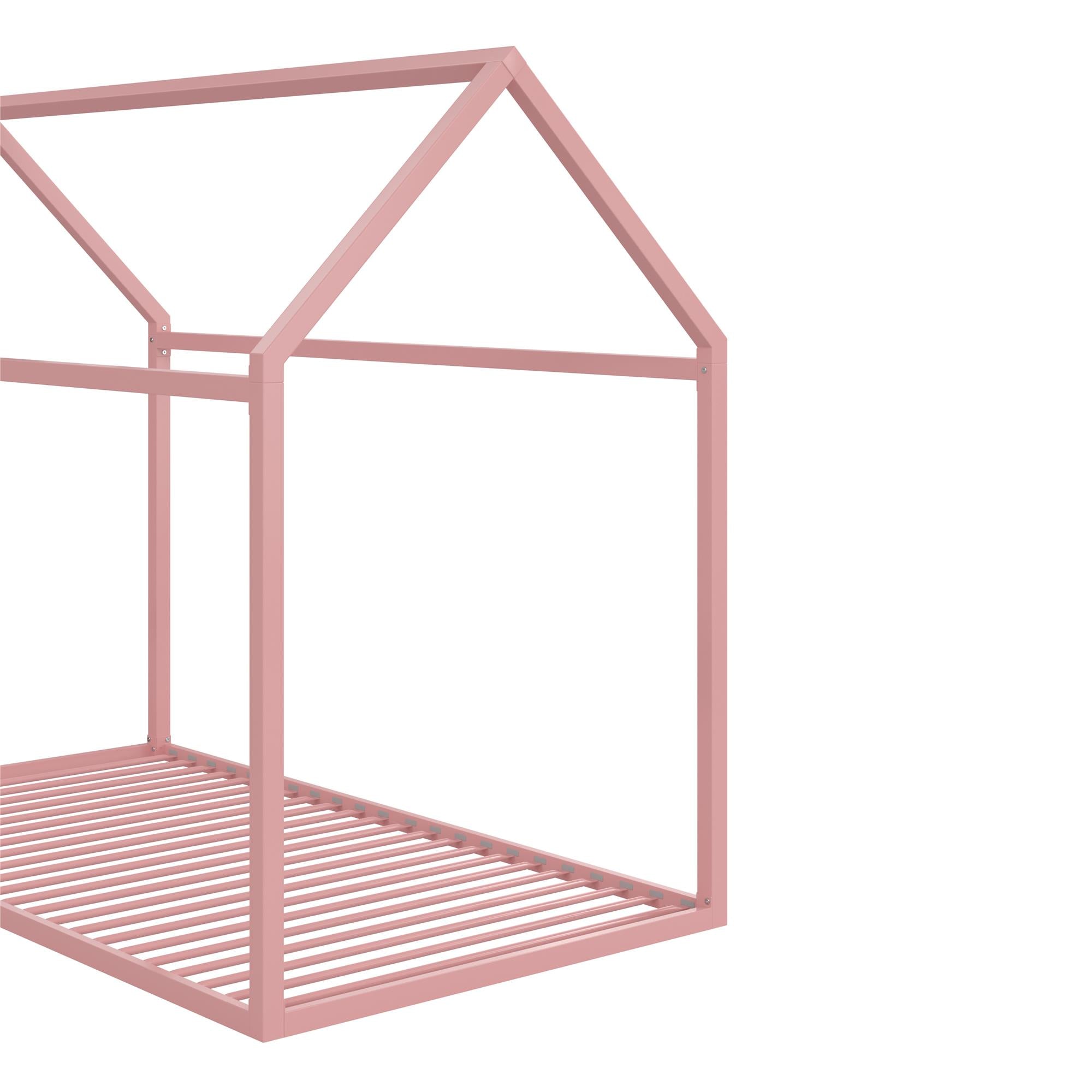 Max & Finn Skyler Metal House Bed - Blush - Twin