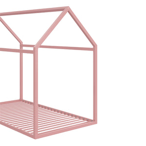 Max & Finn Skyler Metal House Bed - Blush - Twin