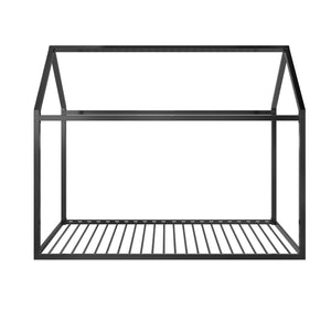 Max & Finn Skyler Metal House Bed - Black - Twin