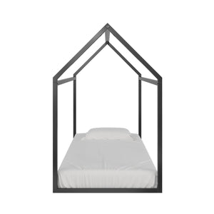 Max & Finn Skyler Metal House Bed - Black - Twin