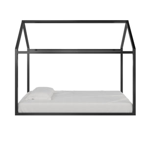 Max & Finn Skyler Metal House Bed - Black - Twin