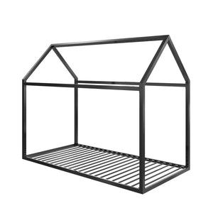 Max & Finn Skyler Metal House Bed - Black - Twin