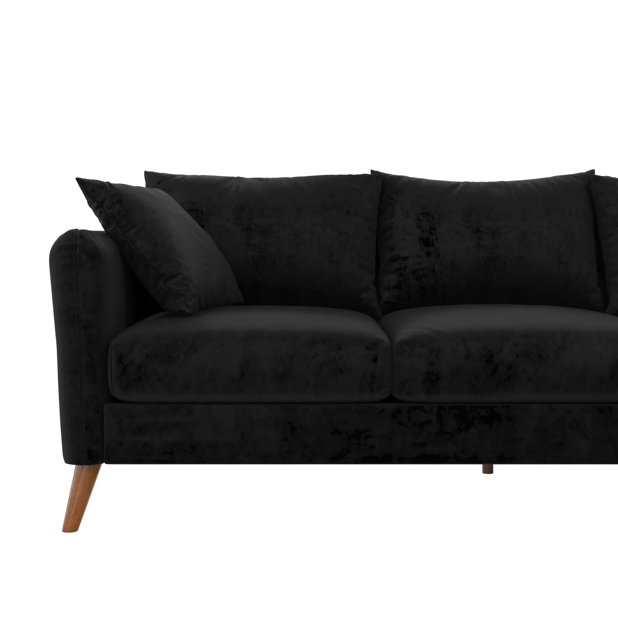 Novogratz Magnolia Reversible Sectional Sofa - Black