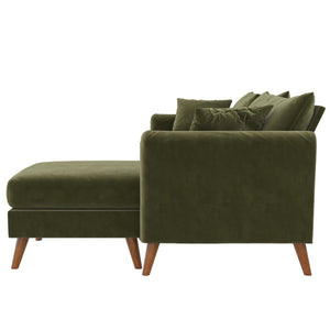 Novogratz Magnolia Reversible Sectional Sofa - Green