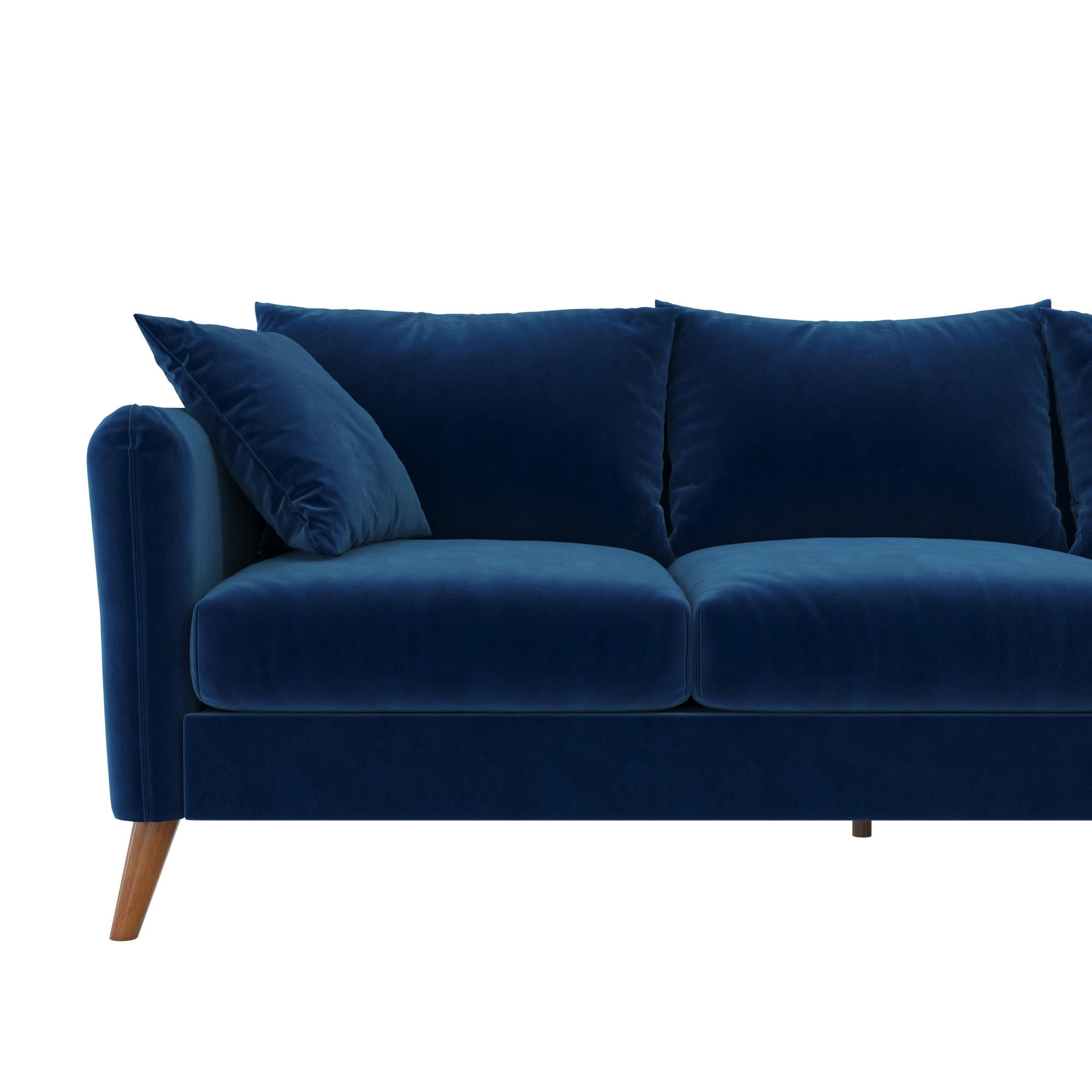Novogratz Magnolia Reversible Sectional Sofa - Blue