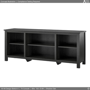 Ameriwood Home Farmington Easy Assembly 60" TV Stand - Black Oak