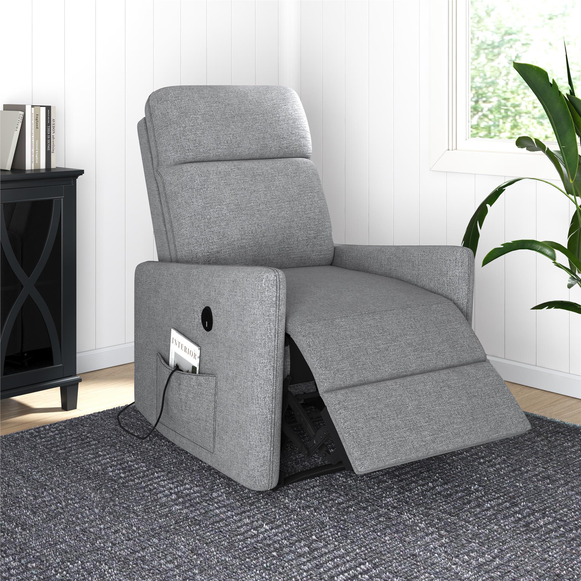 DHP Kai Power Recliner with Massage and Heat - Dark Gray - 1-Seater