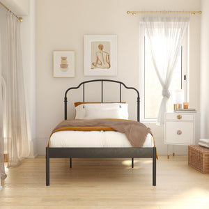 RealRooms Camie Metal Bed - Black - Twin