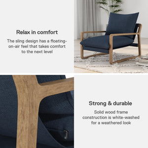 DHP Mira Accent Chair - Navy - 1-Seater