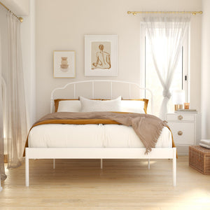 RealRooms Camie Metal Bed - White - Full