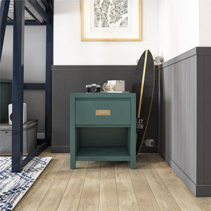 Monarch Hill Haven Kids' 1 Drawer Nightstand, Hunter Green - Hunter Green
