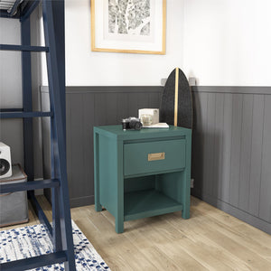 Monarch Hill Haven Kids' 1 Drawer Nightstand, Hunter Green - Hunter Green