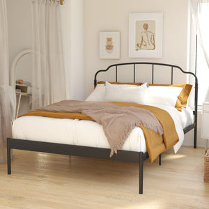 RealRooms Camie Metal Bed - Black - Queen