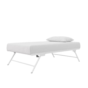 DHP Locky Metal Daybed with Pop Up Trundle - White - Twin-Over-Twin