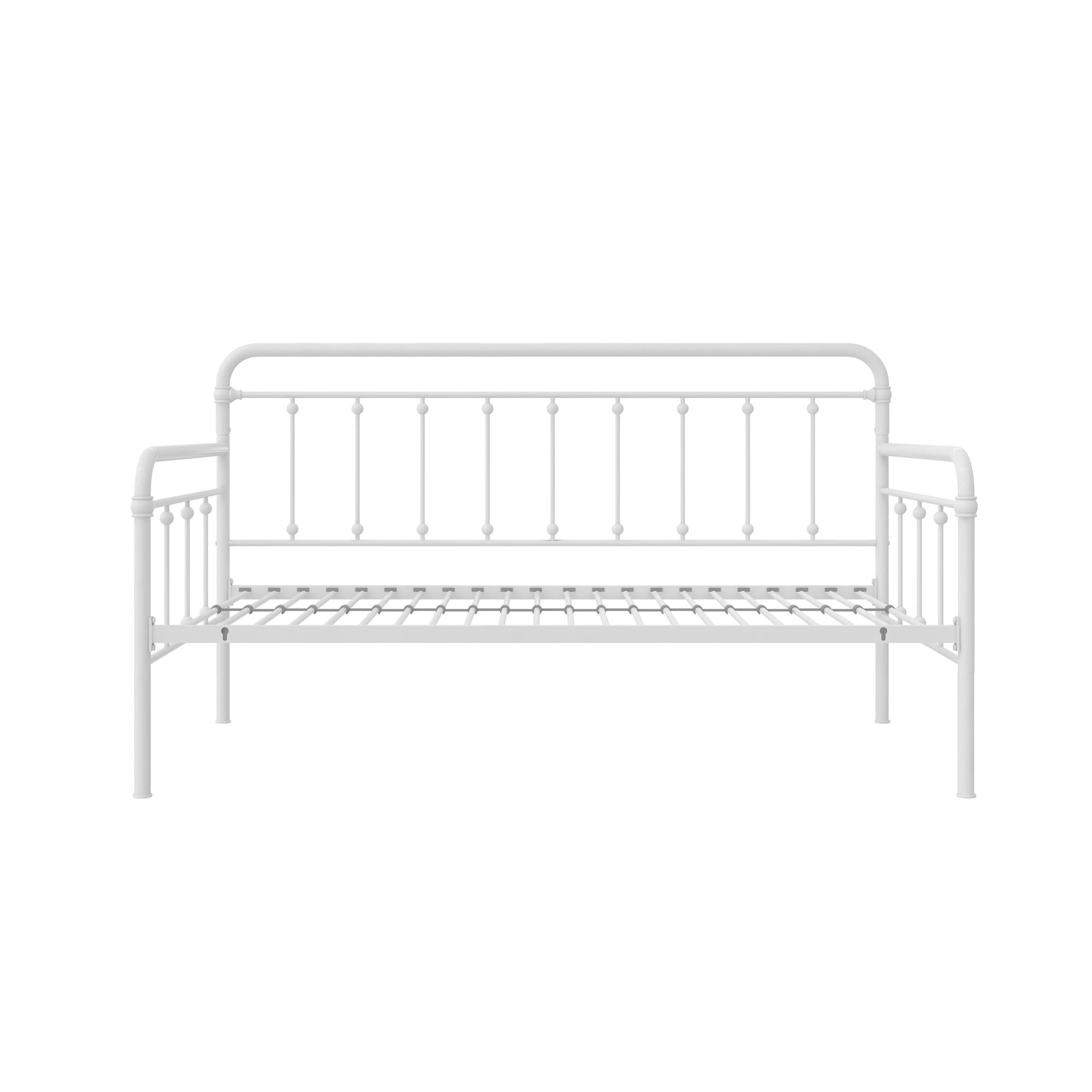 DHP Locky Metal Daybed with Pop Up Trundle - White - Twin-Over-Twin