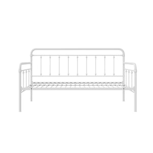 DHP Locky Metal Daybed with Pop Up Trundle - White - Twin-Over-Twin