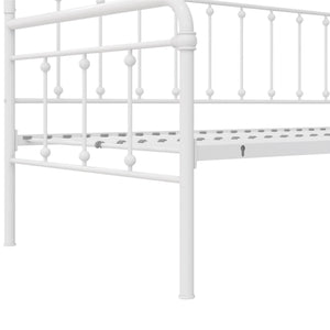 DHP Locky Metal Daybed with Pop Up Trundle - White - Twin-Over-Twin