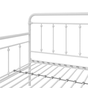 DHP Locky Metal Daybed with Pop Up Trundle - White - Twin-Over-Twin
