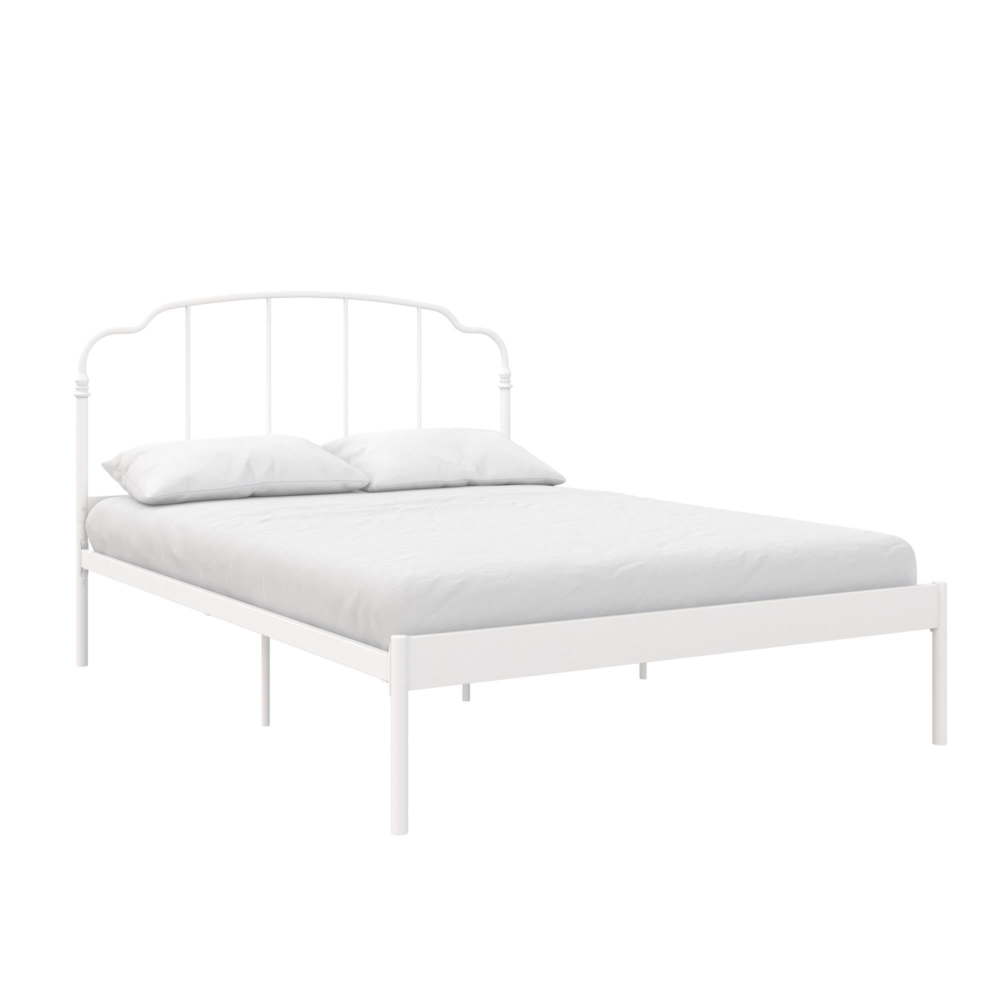 RealRooms Camie Metal Bed - White - Queen