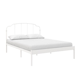 RealRooms Camie Metal Bed - White - Queen